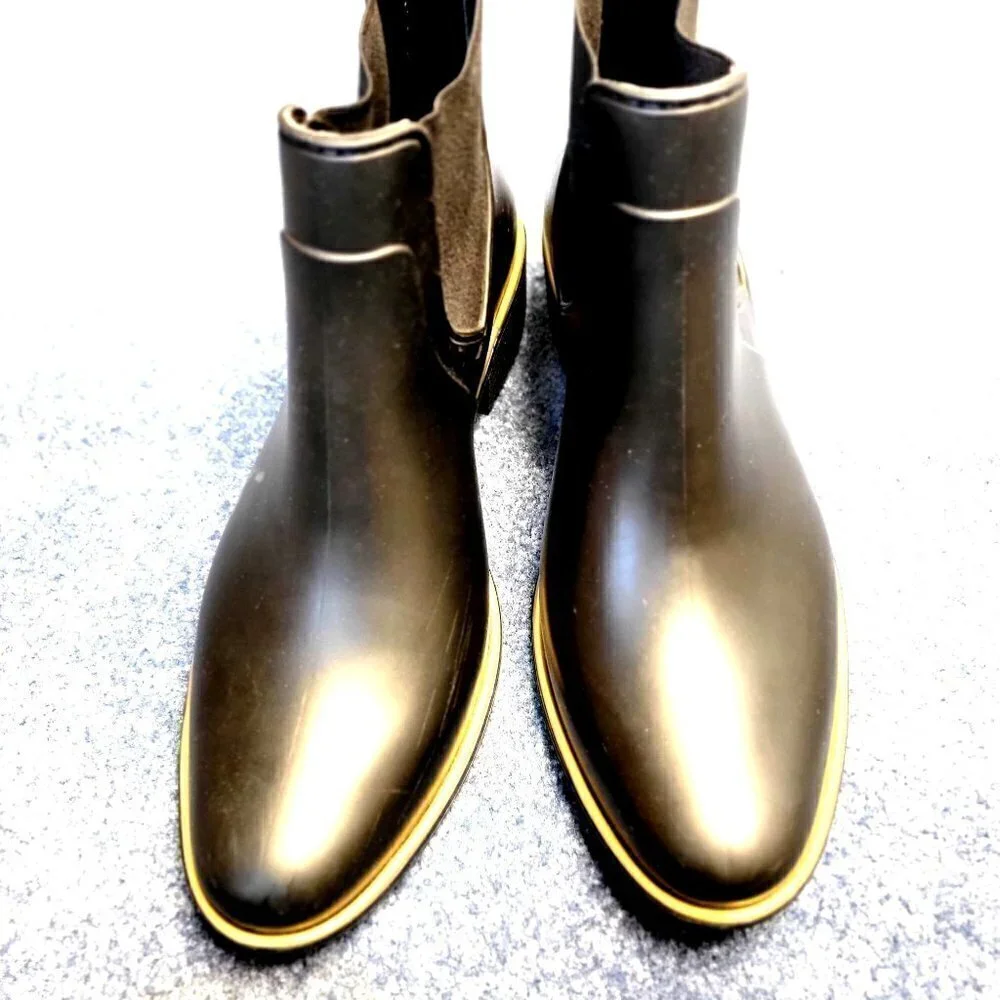 Kate Spade Women's Black Chelsea Rain Booties Size 10